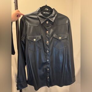 Zara Black Leather Long Sleeve